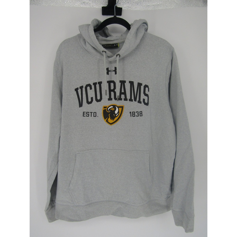 Under Armour VCU Rams Hoodie Mens Large Gray Pullover Collegiate Sweatshirt